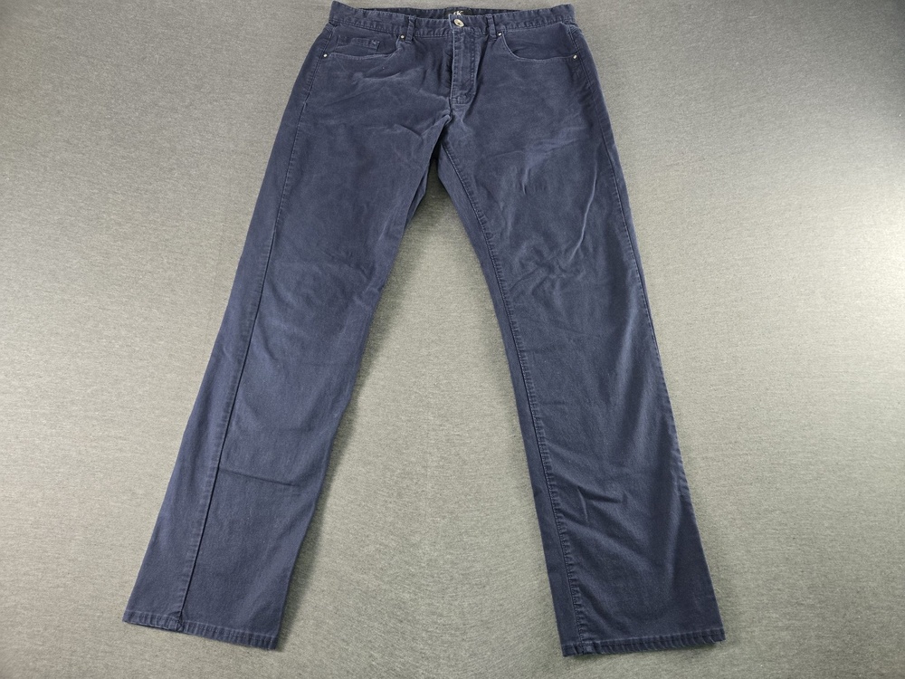Calvin Klein Pants Mens 34x32 Blue Slim Fit Stretch Chino 5 Pocket Twill Casual